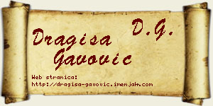 Dragiša Gavović vizit kartica